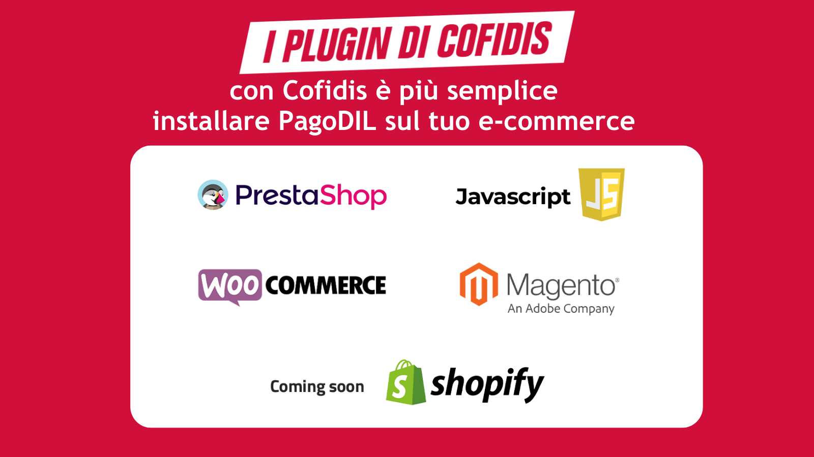 I plugin offerti da Cofidis per installare PagoDIL sul tuo sito ecommerce