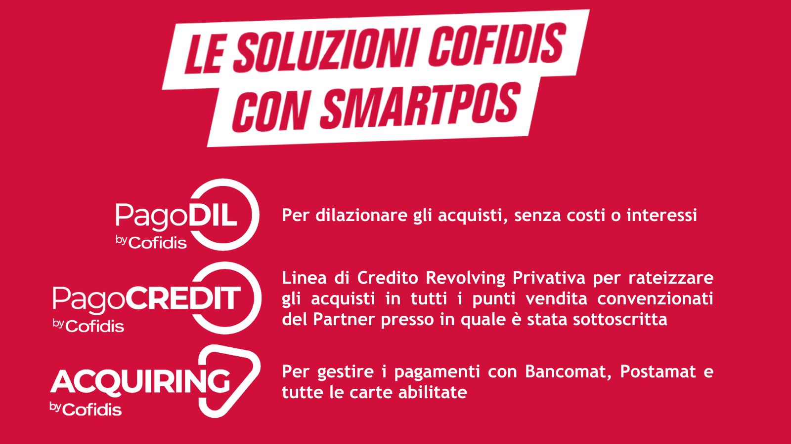 Soluzioni Cofidis con SmartPOS