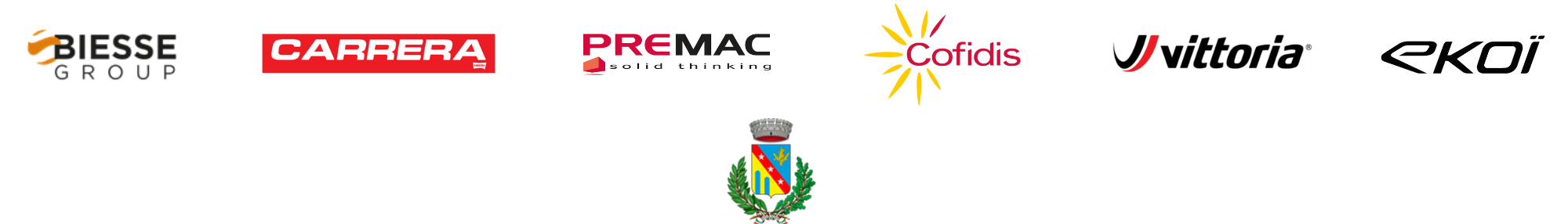 Sponsor Pedalare Sicuri: Biesse Group, Carrera, Premac, Cofidis, Vittoria, Ekoi | con il patrocinio del Comune di Brembate di Sotto